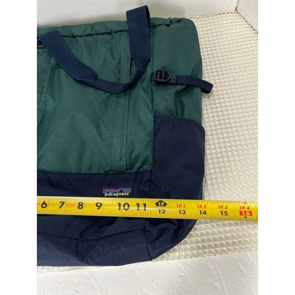 Patagonia Lightweight Travel Tote Green Blue Convertible Backpack - Picture 14 of 15